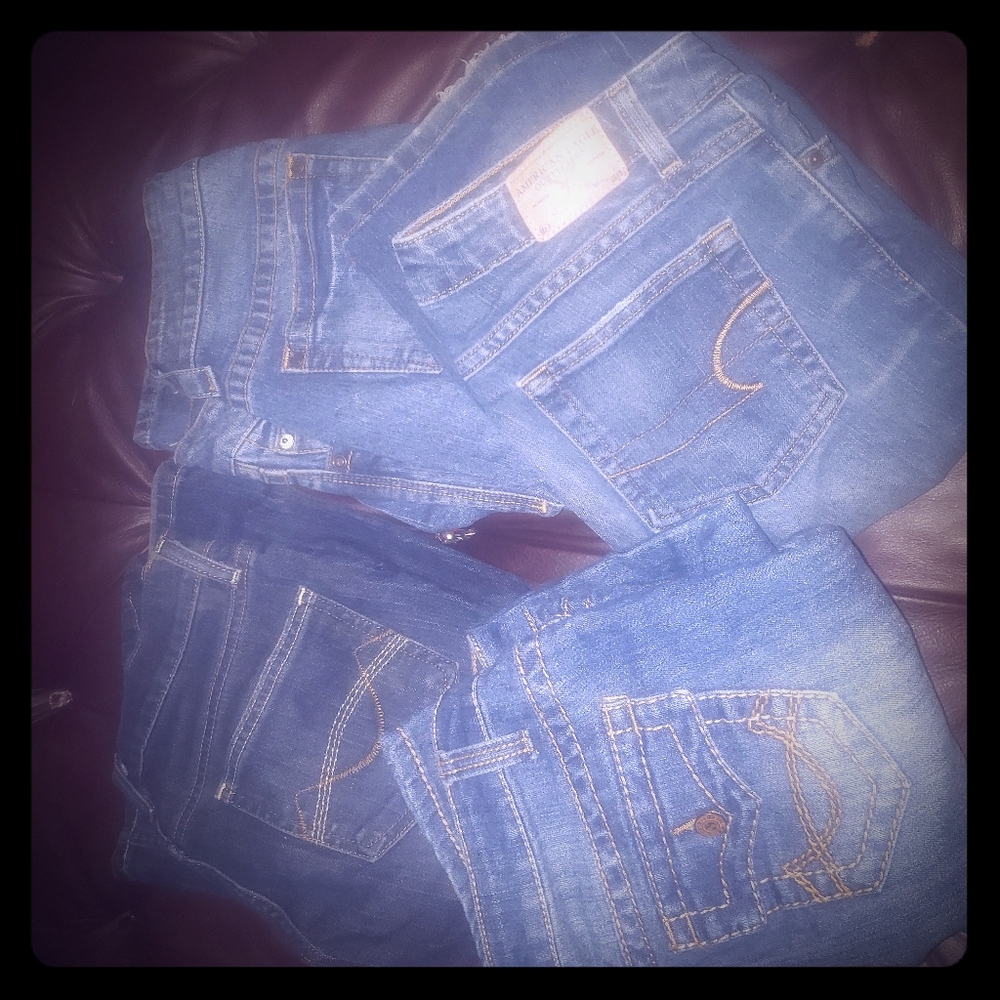 4 pair of EUC  name brand jeans all size 3/4
